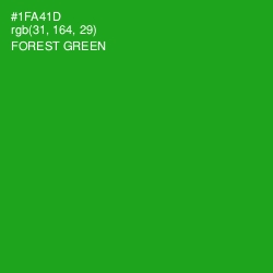#1FA41D - Forest Green Color Image